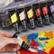 48 Acrylic Paint Set - 66pcs Painting Supplies with 48 * 12ml Tubes, Paint Brushes, Palette Knives, Canvas, Easel, Sponge, Palette for Artist Painting on Wood, Ceramics, Fabric, Crafts